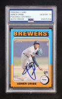 Abner Uribe Signed 2024 Topps Heritage #160 RC (PSA | Autograph Graded PSA 10) at PristineAuction.com
