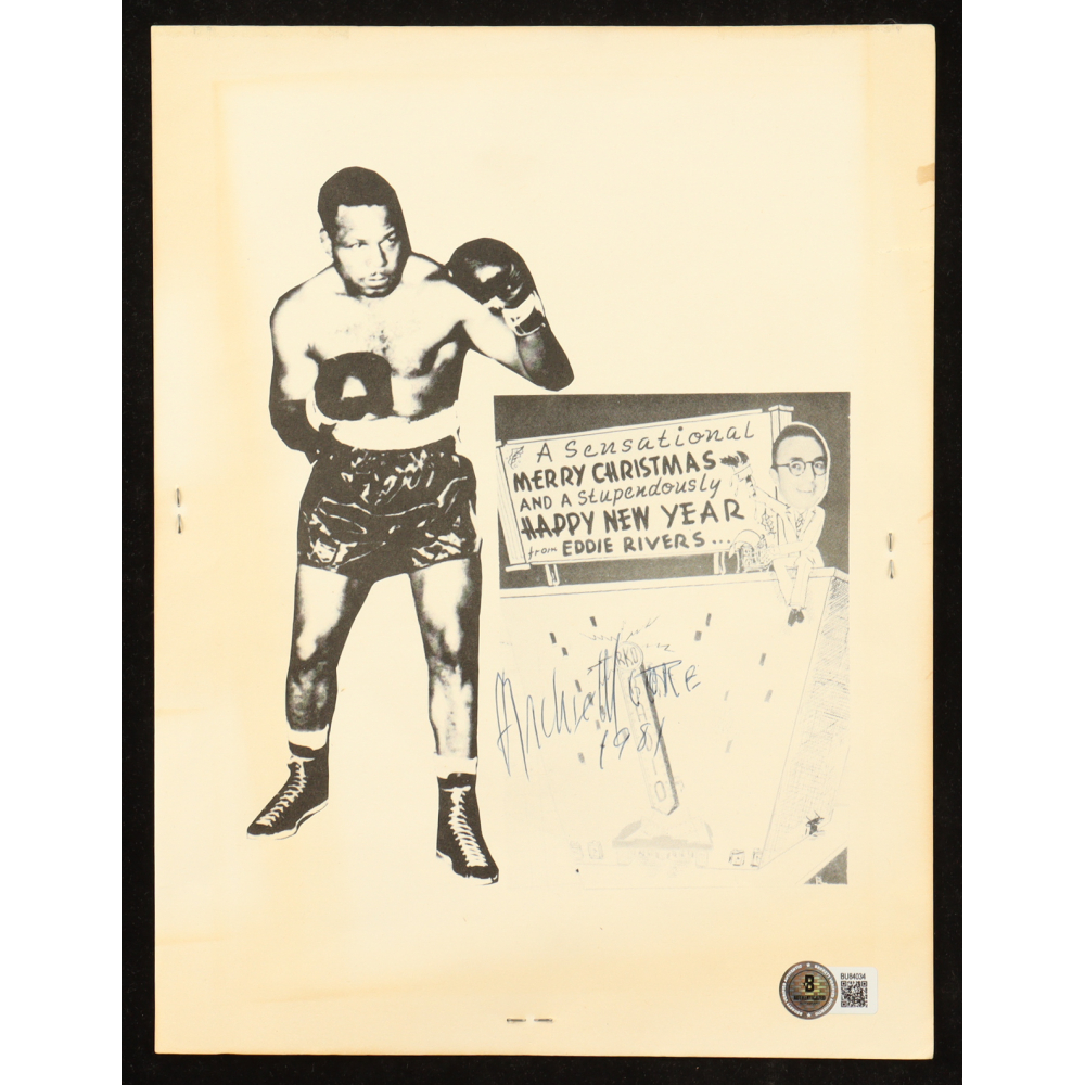 Archie Moore Signed 1981 Event Program Cover Inscribed "1981" (Beckett) at PristineAuction.com