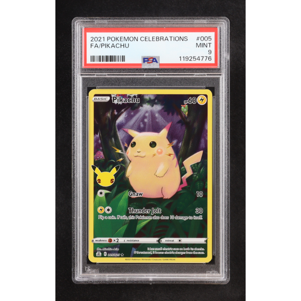 Pikachu 2021 Pokemon Celebrations #005 Holo (PSA 9) at PristineAuction.com