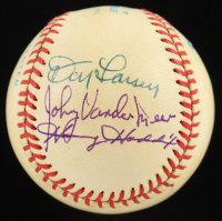 OAL Baseball Signed By (3) Harvey Haddix, Don Larsen, &  Johnny Vander Meer (PSA) at PristineAuction.com