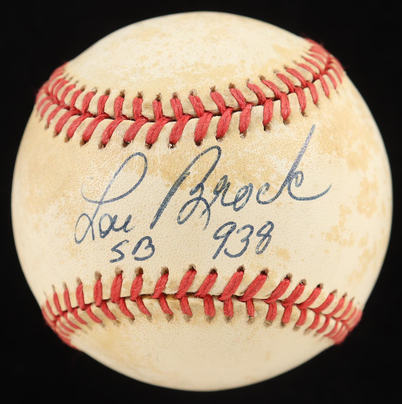 Lou Brock Signed ONL Baseball Inscribed "SB 938" (PSA) at PristineAuction.com Lou Brock Signed ONL Baseball Inscribed "SB 938" (PSA) at PristineAuction.com