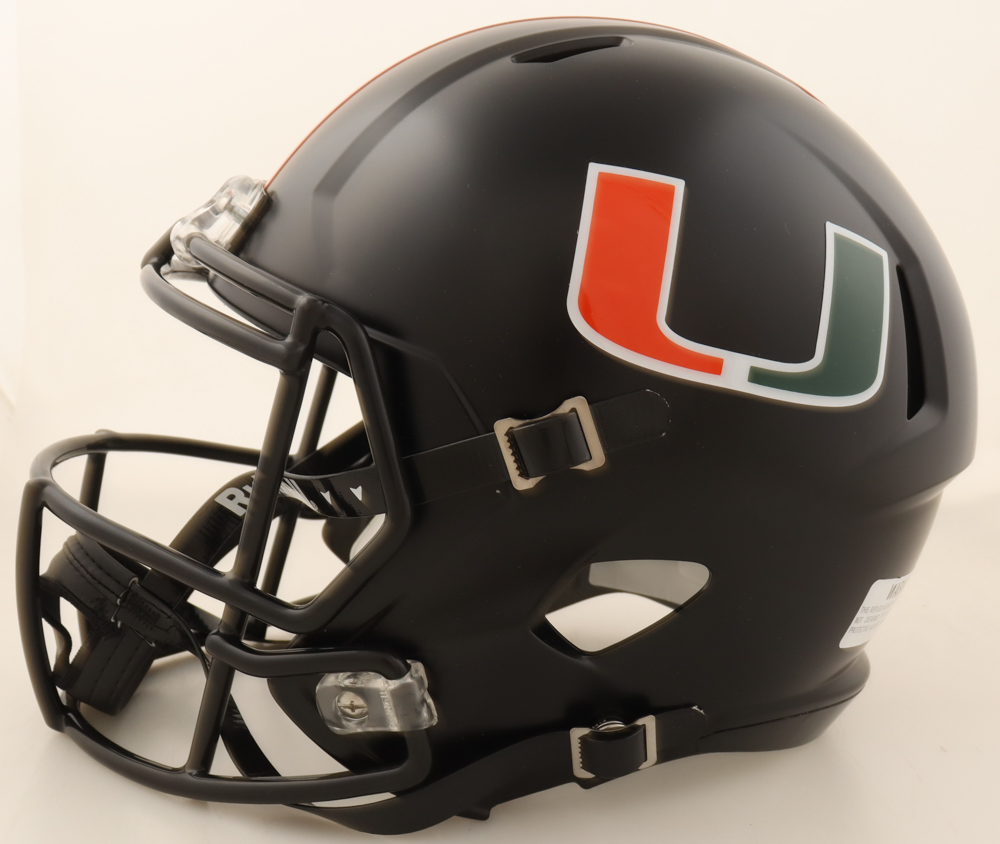 Vinny Testaverde Signed Miami Hurricanes Full Size Speed Helmet Inscribed "Heisman 86" (Schwartz) at PristineAuction.com Vinny Testaverde Signed Miami Hurricanes Full Size Speed Helmet Inscribed "Heisman 86" (Schwartz) at PristineAuction.com