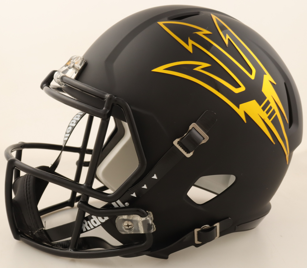 Jake Plummer Signed Arizona State Sun Devils Full-Size Matte Black Speed Helmet Inscribed "Snake" (Schwartz Sports) at PristineAuction.com Jake Plummer Signed Arizona State Sun Devils Full-Size Matte Black Speed Helmet Inscribed "Snake" (Schwartz Sports) at PristineAuction.com