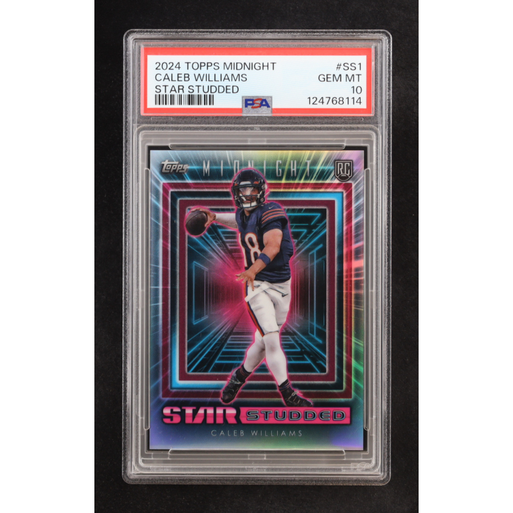 Caleb Williams 2024 Topps Midnight Star Studded #SS1 RC (PSA 10) at PristineAuction.com