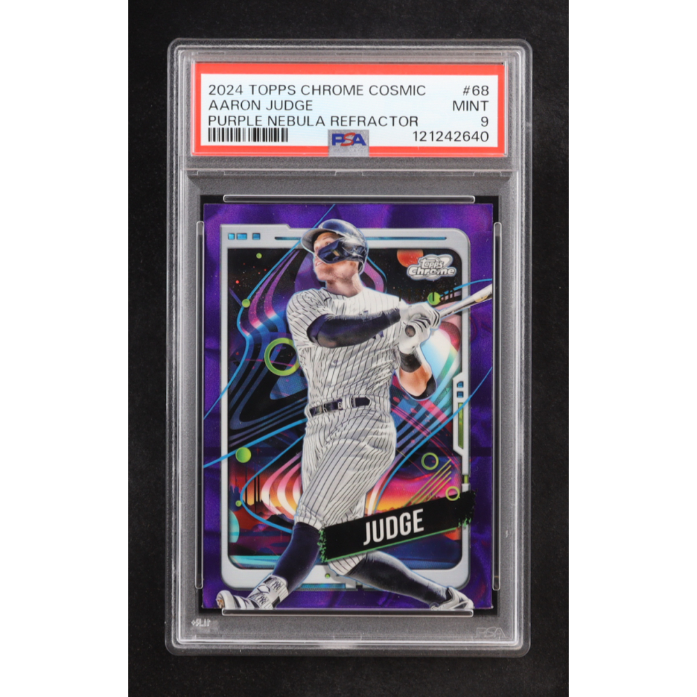 Aaron Judge 2024 Topps Cosmic Chrome Purple Nebula Refractors #68 #115/150 (PSA 9) at PristineAuction.com