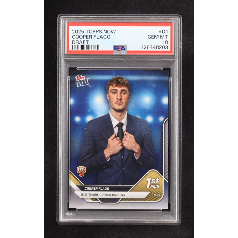 Cooper Flagg 2025-26 Topps Now #D1 RC (PSA 10) at PristineAuction.com