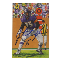 Jonathan Ogden Signed 2013 LE Ravens Pro Football Hall of Fame Art Series Football Card (Beckett) at PristineAuction.com