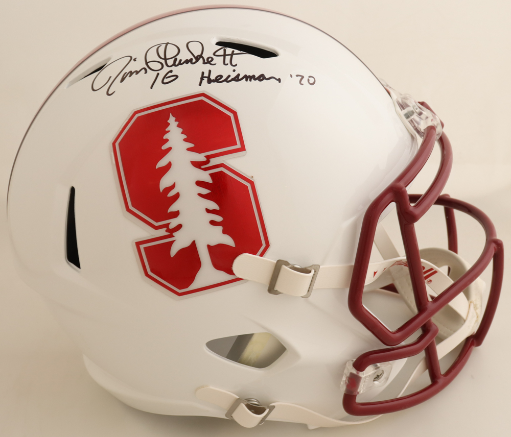 Jim Plunkett Signed Stanford Cardinal Full-Size Speed Helmet Inscribed "Heisman '70" (Schwartz) at PristineAuction.com Jim Plunkett Signed Stanford Cardinal Full-Size Speed Helmet Inscribed "Heisman '70" (Schwartz) at PristineAuction.com