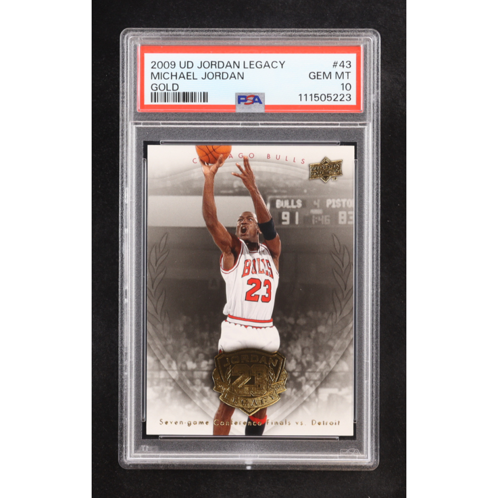 Michael Jordan 2009-10 Upper Deck Michael Jordan Legacy Collection Gold #43 (PSA 10) at PristineAuction.com