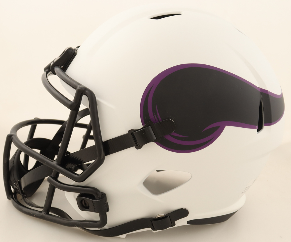 Cris Carter Signed Vikings Full-Size Lunar Eclipse Alternate Speed Helmet Inscribed "All I Do Is Catch TD's" (Schwartz) at PristineAuction.com Cris Carter Signed Vikings Full-Size Lunar Eclipse Alternate Speed Helmet Inscribed "All I Do Is Catch TD's" (Schwartz) at PristineAuction.com