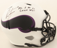 Cris Carter Signed Vikings Full-Size Lunar Eclipse Alternate Speed Helmet Inscribed "All I Do Is Catch TD's" (Schwartz) at PristineAuction.com