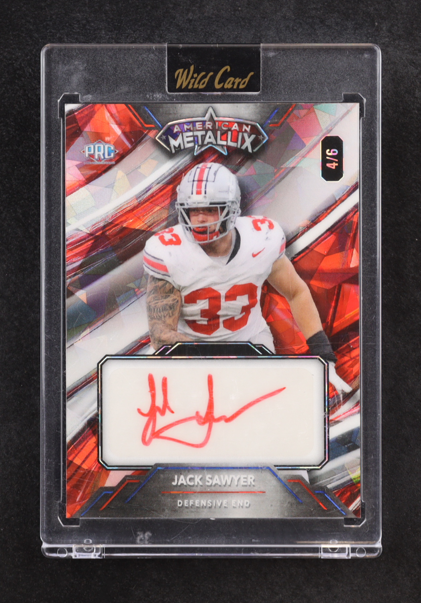 Jack Sawyer 2023 Wild Card American Metallix Autographs #WMG-JSA RC #4/6 at PristineAuction.com Jack Sawyer 2023 Wild Card American Metallix Autographs #WMG-JSA RC #4/6 at PristineAuction.com