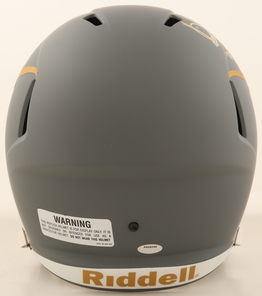 Vince Young Signed Texas Longhorns Full-Size Slate Alternate Speed Helmet Inscribed "'05 Nat'l Champs" (Schwartz Sports) at PristineAuction.com Vince Young Signed Texas Longhorns Full-Size Slate Alternate Speed Helmet Inscribed "'05 Nat'l Champs" (Schwartz Sports) at PristineAuction.com