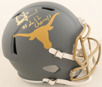 Vince Young Signed Texas Longhorns Full-Size Slate Alternate Speed Helmet Inscribed "'05 Nat'l Champs" (Schwartz Sports) at PristineAuction.com