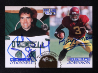 Keyshawn Johnson RC / Neil O'Donnell 1996 Pro Line Autographs Gold #34 at PristineAuction.com