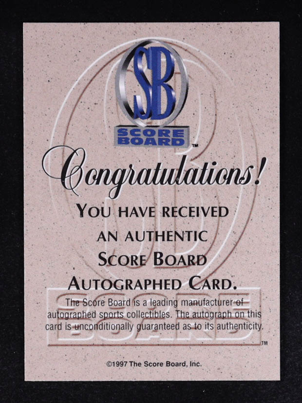 Jermaine O'Neal 1997 Score Board Autographs #NNO at PristineAuction.com Jermaine O'Neal 1997 Score Board Autographs #NNO at PristineAuction.com