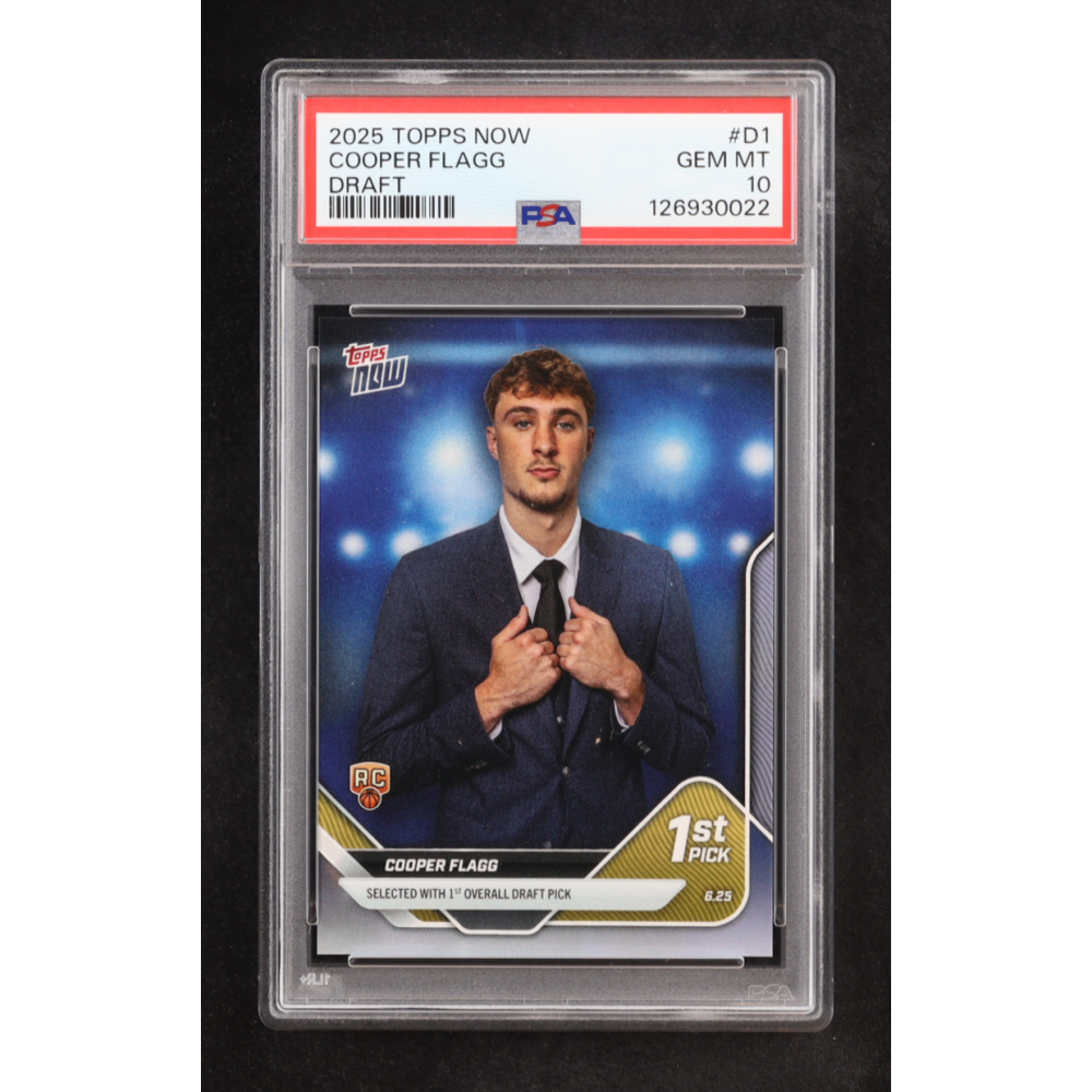 Cooper Flagg 2025-26 Topps Now #D1 RC (PSA 10) at PristineAuction.com