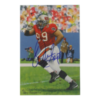 Warren Sapp Signed 2013 LE Buccaneers Pro Football Hall of Fame Art Series Football Card (Beckett) at PristineAuction.com
