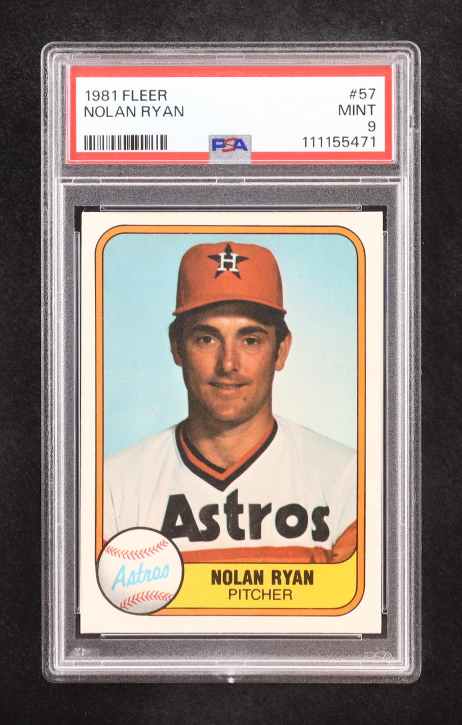 Nolan Ryan 1981 Fleer #57 (PSA 9) at PristineAuction.com Nolan Ryan 1981 Fleer #57 (PSA 9) at PristineAuction.com