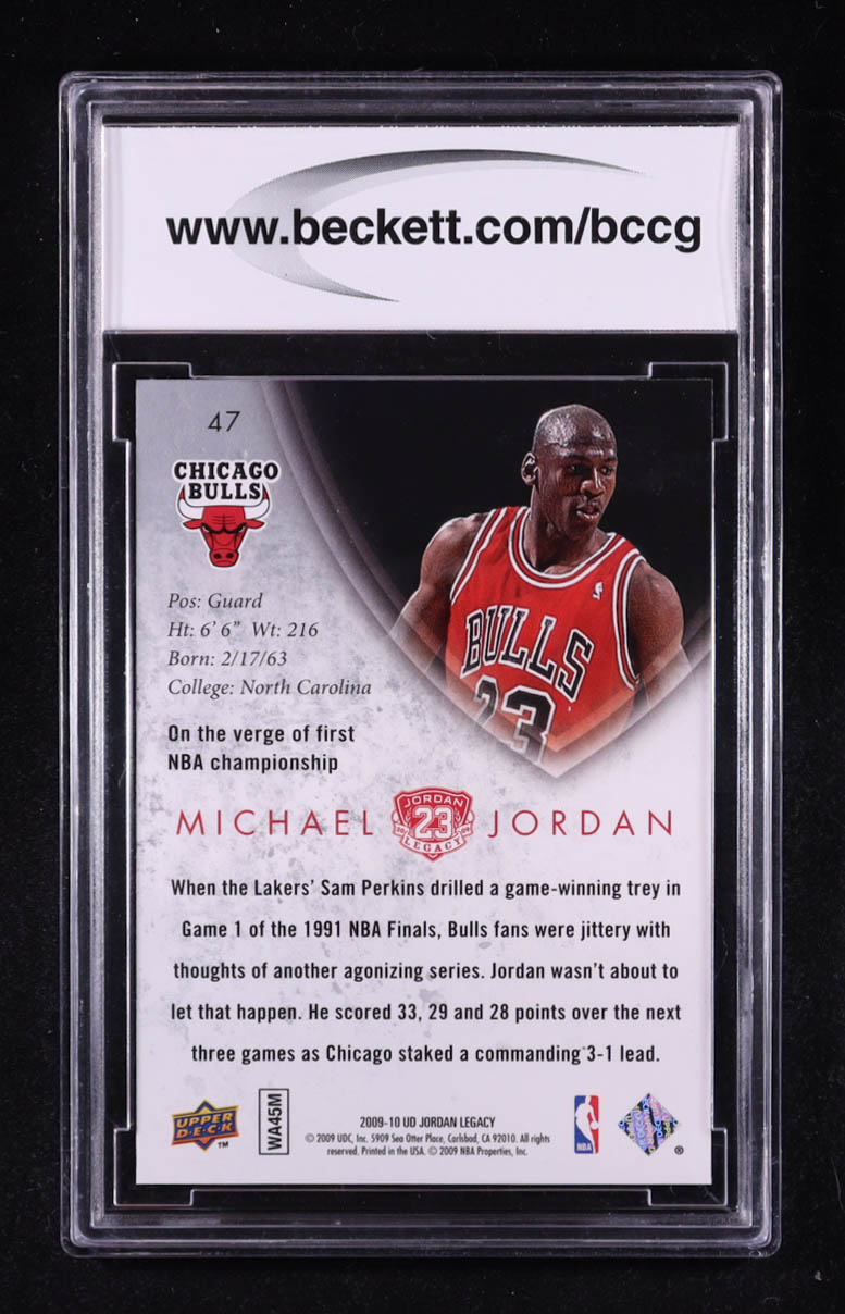 Michael Jordan 2009-10 Upper Deck Michael Jordan Legacy Collection Gold #47 (BCCG 10) at PristineAuction.com Michael Jordan 2009-10 Upper Deck Michael Jordan Legacy Collection Gold #47 (BCCG 10) at PristineAuction.com
