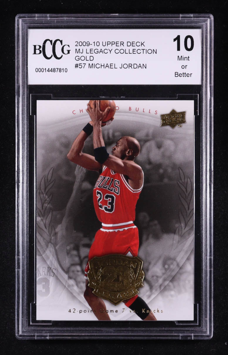 Michael Jordan 2009-10 Upper Deck Michael Jordan Legacy Collection Gold #57 (BCCG 10) at PristineAuction.com Michael Jordan 2009-10 Upper Deck Michael Jordan Legacy Collection Gold #57 (BCCG 10) at PristineAuction.com