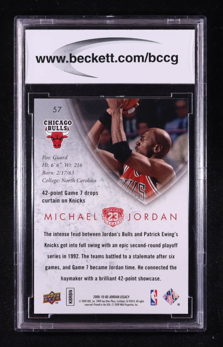 Michael Jordan 2009-10 Upper Deck Michael Jordan Legacy Collection Gold #57 (BCCG 10) at PristineAuction.com Michael Jordan 2009-10 Upper Deck Michael Jordan Legacy Collection Gold #57 (BCCG 10) at PristineAuction.com