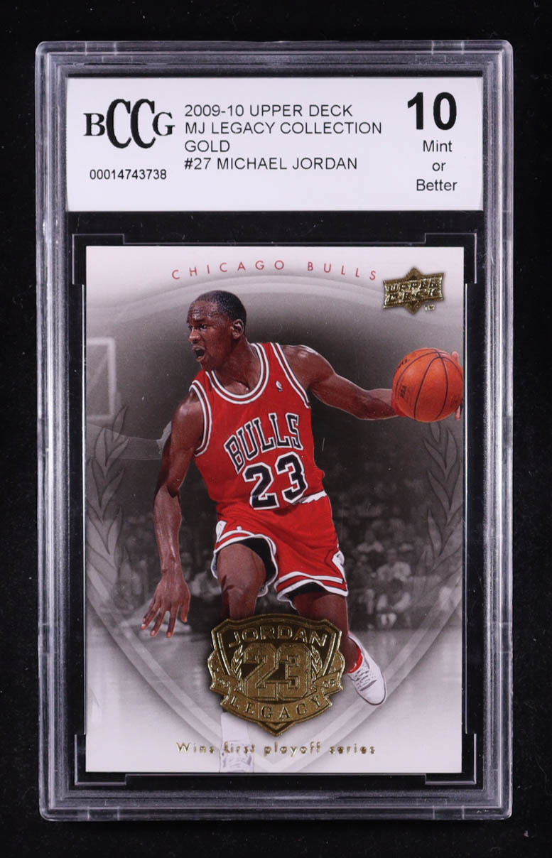Michael Jordan 2009-10 Upper Deck Michael Jordan Legacy Collection Gold #27 (BCCG 10) at PristineAuction.com Michael Jordan 2009-10 Upper Deck Michael Jordan Legacy Collection Gold #27 (BCCG 10) at PristineAuction.com