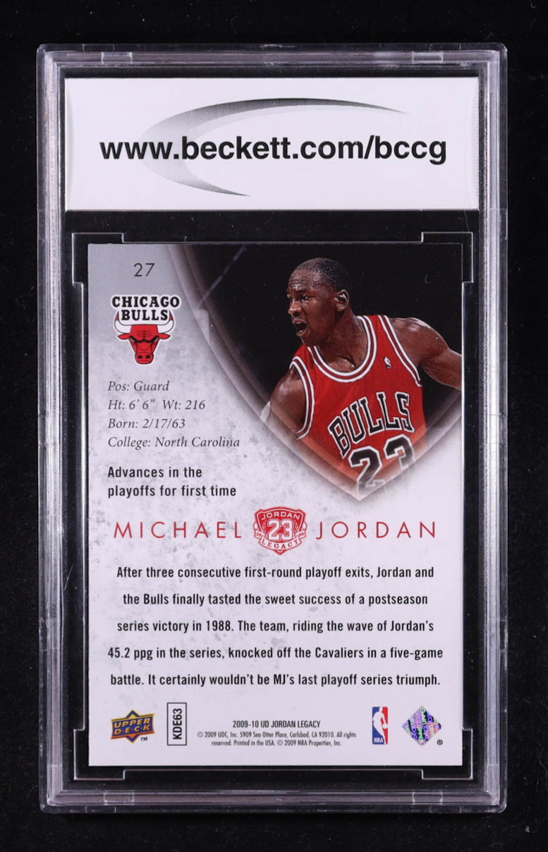 Michael Jordan 2009-10 Upper Deck Michael Jordan Legacy Collection Gold #27 (BCCG 10) at PristineAuction.com Michael Jordan 2009-10 Upper Deck Michael Jordan Legacy Collection Gold #27 (BCCG 10) at PristineAuction.com