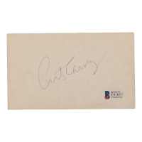 Art Carney Signed Index Card (Beckett) at PristineAuction.com