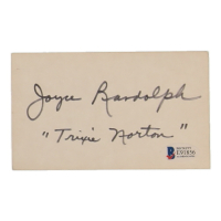 Joyce Randolph Signed Index Card Inscribed "Trixie Norton" (Beckett) at PristineAuction.com