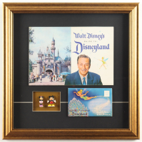 1958 "Walt Disney's Guide To Disneyland" Custom Framed Guide Display with Vintage Souvenir Photo Portfolio & Set of (2) Vintage Figurines at PristineAuction.com