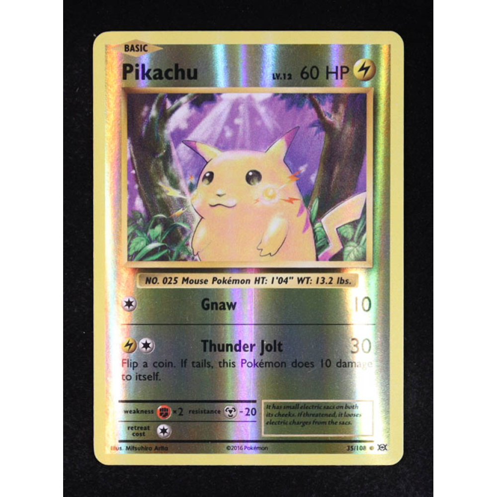 Pikachu 2016 Pokemon XY Evolutions Reverse Foil #35 at PristineAuction.com