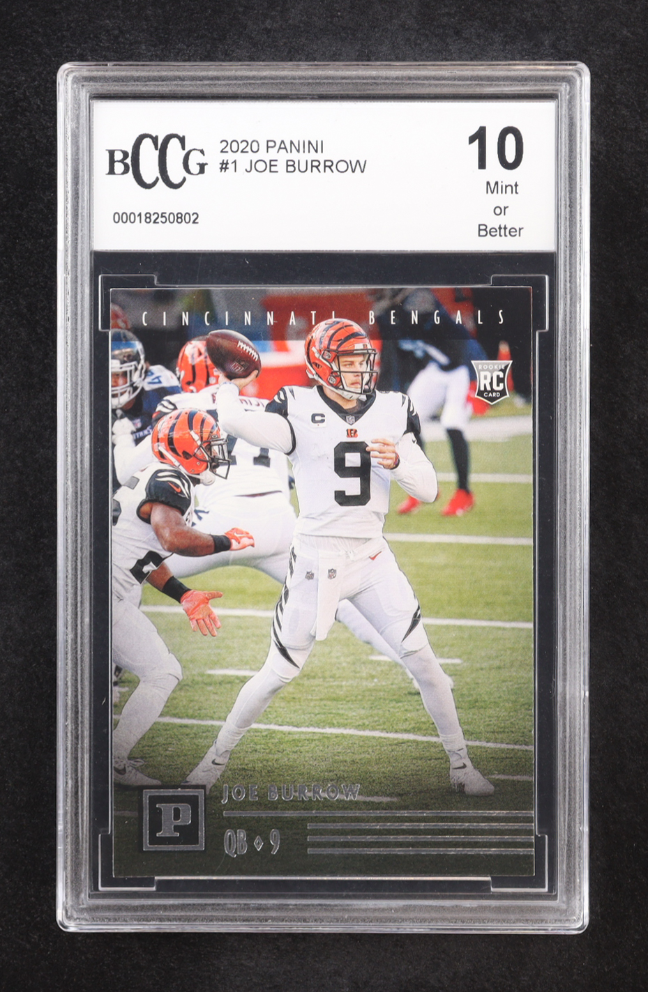Joe Burrow 2020 Panini Chronicles #PA-1 RC (BCCG 10) at PristineAuction.com Joe Burrow 2020 Panini Chronicles #PA-1 RC (BCCG 10) at PristineAuction.com