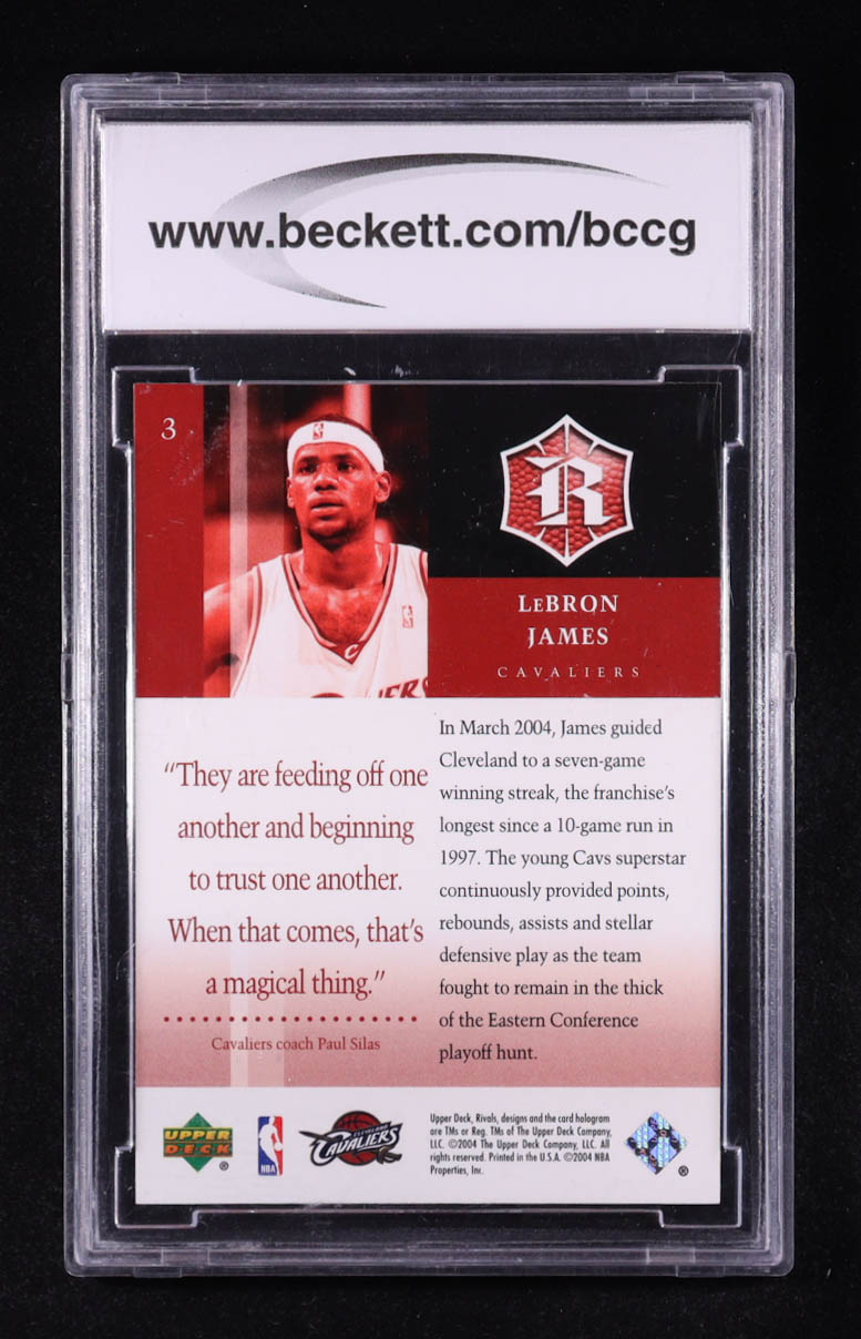LeBron James 2004-05 Upper Deck Rivals Box Set #3 (BCCG 10) at PristineAuction.com LeBron James 2004-05 Upper Deck Rivals Box Set #3 (BCCG 10) at PristineAuction.com