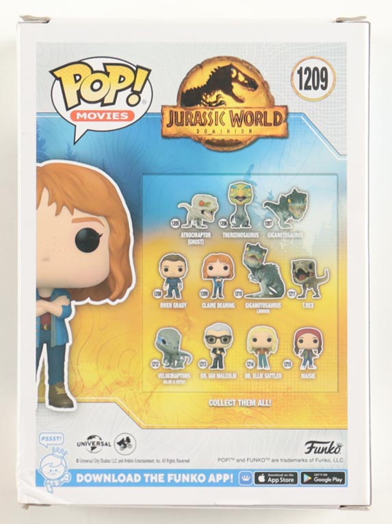 Bryce Dallas Howard Signed "Jurassic World" #1209 Claire Dearing Funko Pop! Vinyl Figure Inscribed "Claire" (PSA) at PristineAuction.com Bryce Dallas Howard Signed "Jurassic World" #1209 Claire Dearing Funko Pop! Vinyl Figure Inscribed "Claire" (PSA) at PristineAuction.com