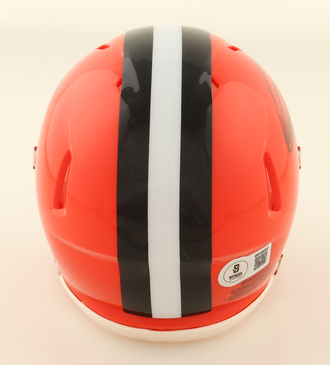 Quinshon Judkins Signed Browns Speed Mini Helmet (Beckett) at PristineAuction.com Quinshon Judkins Signed Browns Speed Mini Helmet (Beckett) at PristineAuction.com