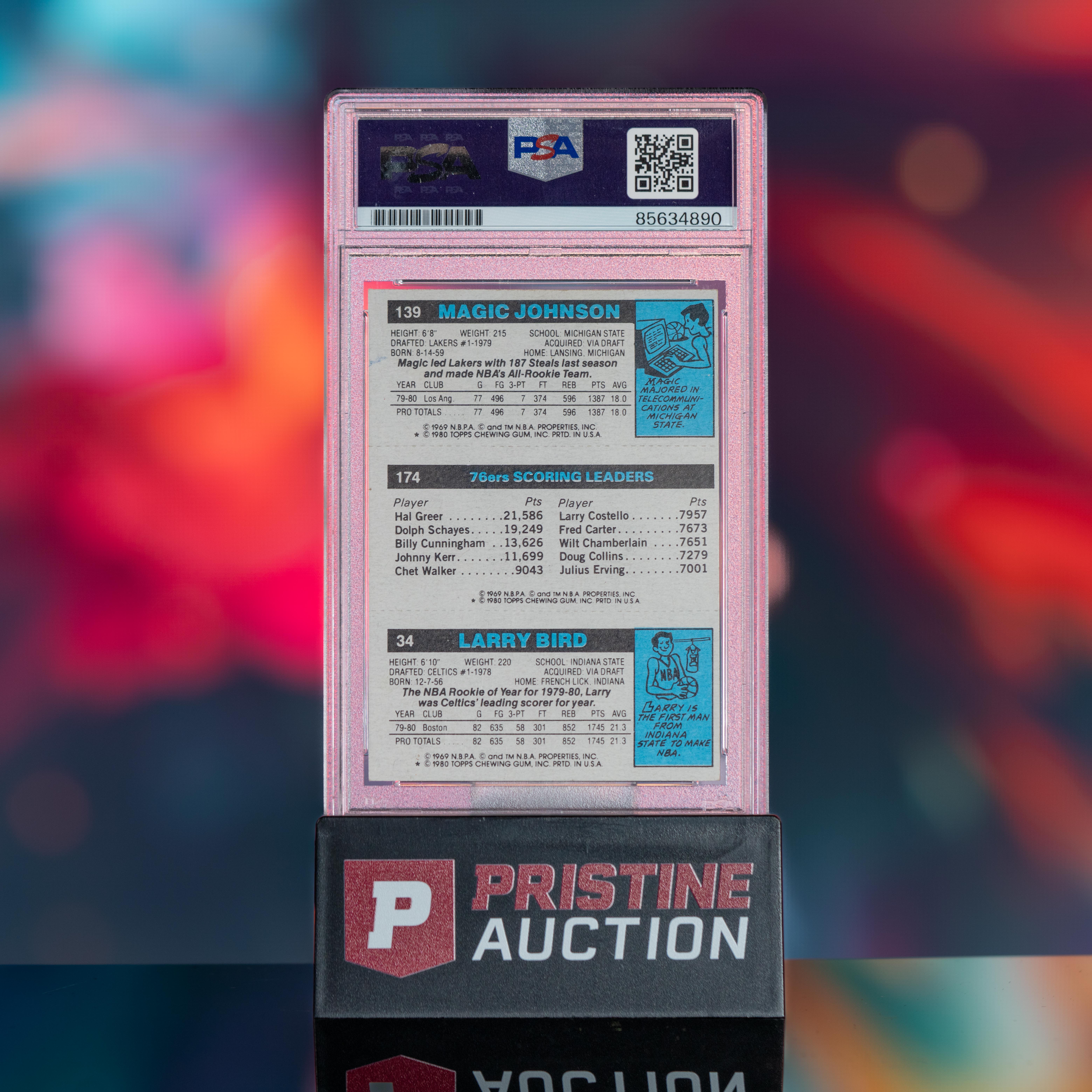 Larry Bird, Julius Erving & Magic Johnson Signed 1980-81 Topps #6 RC (PSA | Autograph Grade 10) at PristineAuction.com Larry Bird, Julius Erving & Magic Johnson Signed 1980-81 Topps #6 RC (PSA | Autograph Grade 10) at PristineAuction.com