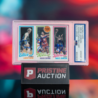 Larry Bird, Julius Erving & Magic Johnson Signed 1980-81 Topps #6 RC (PSA | Autograph Grade 10) at PristineAuction.com