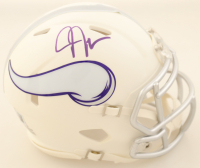 Justin Jefferson Signed Vikings Speed Mini Helmet (Beckett) at PristineAuction.com