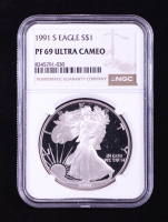1991-S Proof American Silver Eagle (NGC PF69 Ultra Cameo) at PristineAuction.com