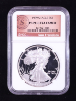 1989-S Proof American Silver Eagle (NGC PF69 ULTRA CAMEO) at PristineAuction.com