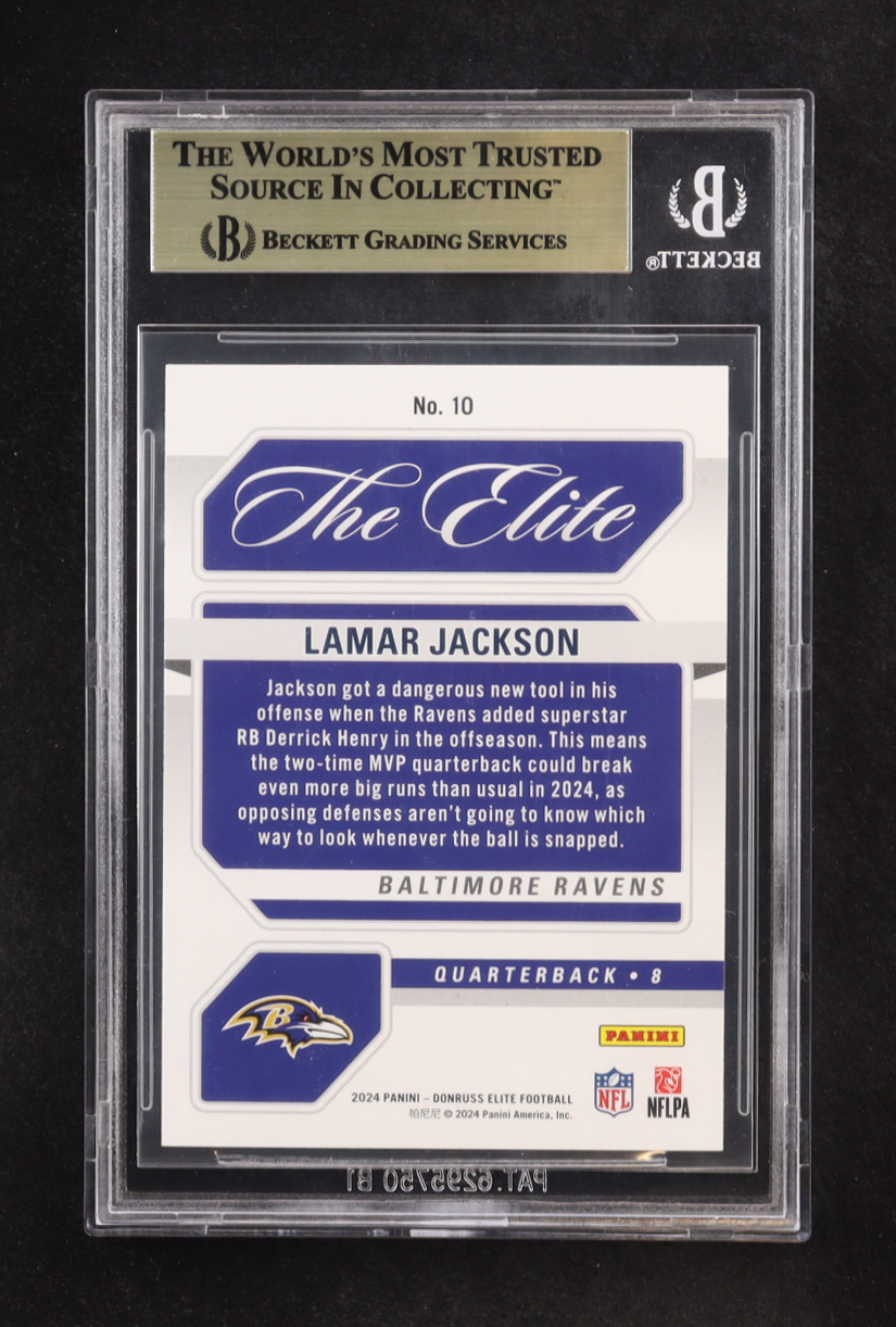 Lamar Jackson 2024 Elite The Elite Green #10 (BGS 10) at PristineAuction.com Lamar Jackson 2024 Elite The Elite Green #10 (BGS 10) at PristineAuction.com