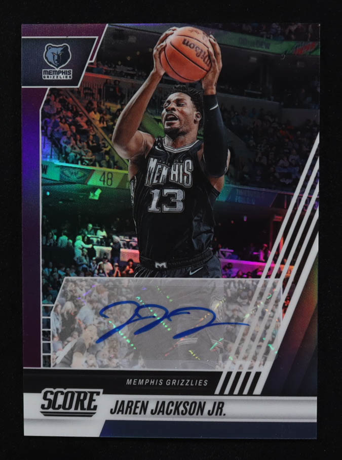 Jaren Jackson Jr. 2022-23 Panini Chronicles Score Premium Signatures Purple #2 #49/49 at PristineAuction.com Jaren Jackson Jr. 2022-23 Panini Chronicles Score Premium Signatures Purple #2 #49/49 at PristineAuction.com