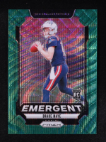 Drake Maye 2024 Panini Prizm Emergent Prizms Green Wave #4 RC at PristineAuction.com