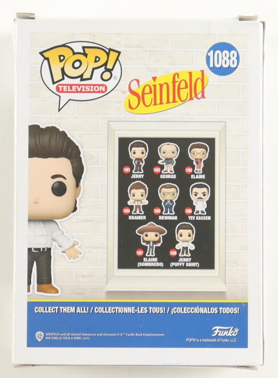 Jerry Seinfeld Signed "Seinfeld" #1088 Jerry (Puffy Shirt) Funko Pop! Vinyl Figure (PSA) at PristineAuction.com Jerry Seinfeld Signed "Seinfeld" #1088 Jerry (Puffy Shirt) Funko Pop! Vinyl Figure (PSA) at PristineAuction.com