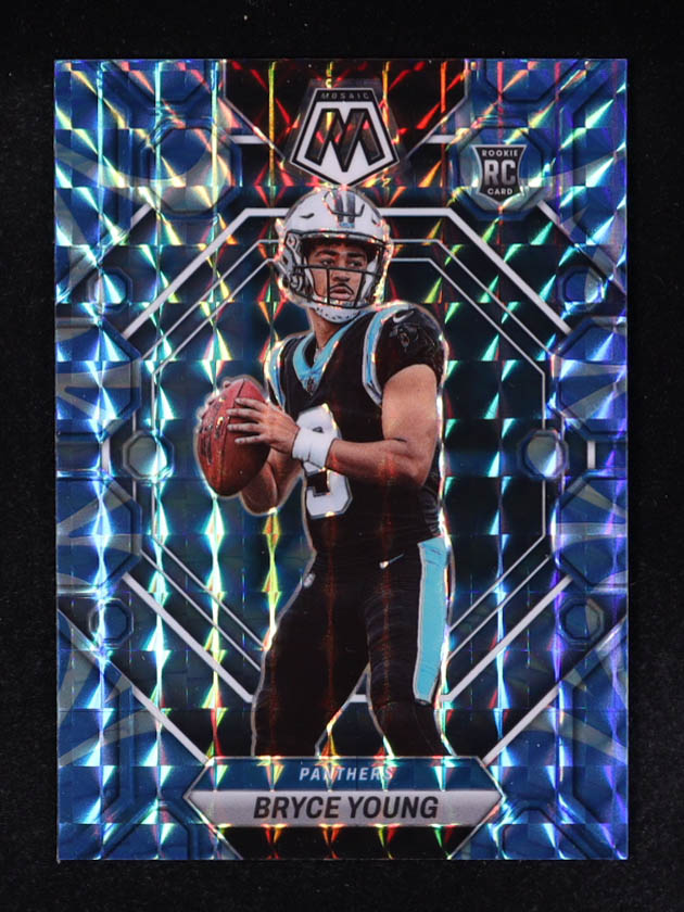 Bryce Young 2023 Panini Mosaic Mosaic Reactive Blue #290 RC at PristineAuction.com Bryce Young 2023 Panini Mosaic Mosaic Reactive Blue #290 RC at PristineAuction.com