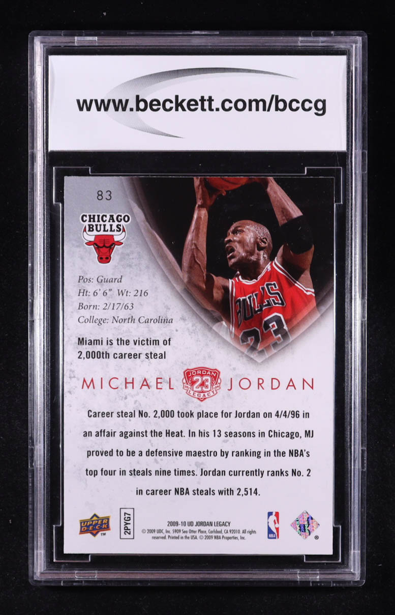 Michael Jordan 2009-10 Upper Deck Michael Jordan Legacy Collection Gold #83 (BCCG 10) at PristineAuction.com Michael Jordan 2009-10 Upper Deck Michael Jordan Legacy Collection Gold #83 (BCCG 10) at PristineAuction.com