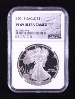 1991-S Proof American Silver Eagle (NGC PF69 ULTRA CAMEO) at PristineAuction.com