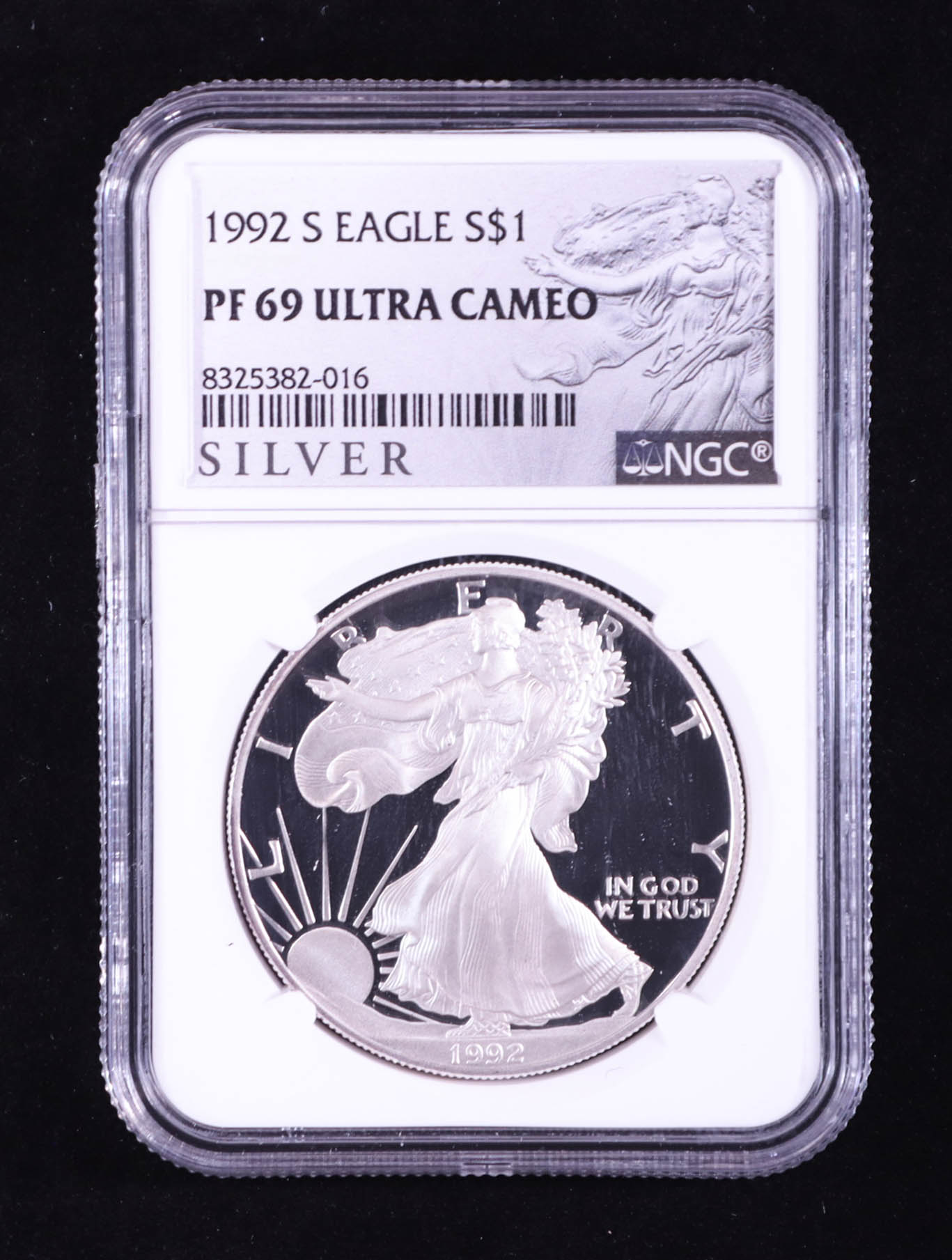 1992-S Proof American Silver Eagle (NGC PF69 ULTRA CAMEO) at PristineAuction.com 1992-S Proof American Silver Eagle (NGC PF69 ULTRA CAMEO) at PristineAuction.com