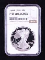 1998-P Proof American Silver Eagle (NGC PF69 Ultra Cameo) at PristineAuction.com